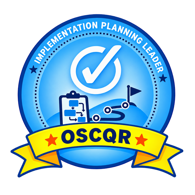 OSCQR Implementation leader badge